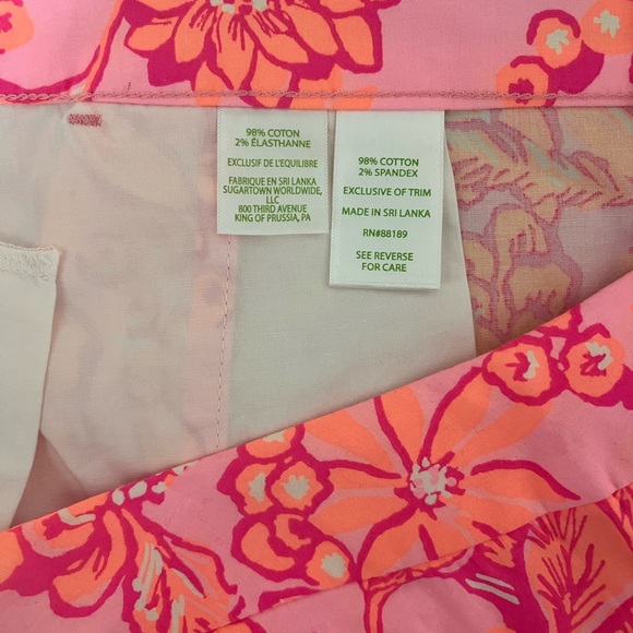 NWT Lilly Pulitzer Buttercup stretch shorts Days Bloom 14 - Picture 3 of 4
